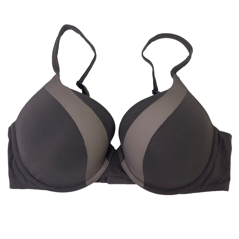 Victorias Secret 34DD Body By Victoria Perfect Shape Push Up Bra Brown